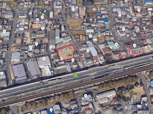 【貸地】名古屋市西区砂原町  1,786.09m²（540.28坪）１種住居 倉庫用地